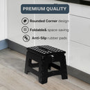 Axooms 16 Inch Heavy Duty Folding Step Stool | Non-Slip Foldable Footstool for Toddlers, Children & Adults | Portable, Lightweight Plastic Footstep w/Carrying Handle for Indoor or Outdoor (White)