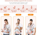 Axooms Multifunctional 9-in-1 Baby Carrier with Hip Seat, Newborn to Toddler