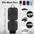 Axooms Car Seat Protector for Child Seat Pad, Pack of 2 ISOFIX Seat Protectors, Car Child Seat, Non-Slip and Waterproof with Thick Padding and 2 Mesh Pockets