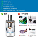 Axooms Electric Makeup Brush Cleaner with Cleaning Mat, Automatic USB-Charging Brush Cleaning Machine for All Brush Sizes, Gift for Women and Girls