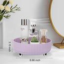 Axooms 360° Rotating Perfume and Makeup Organizer Tray, Large, Ivory White