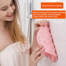 Axooms Silicone Back and Foot Scrubber with Suction Cups, Wall-Mounted Exfoliating Brush, 1-Piece L, Gray