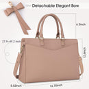 Axooms Women's 15.6-Inch Water-Resistant PU Leather Laptop Tote Bag for Work and Office