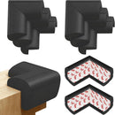 Axooms 8-Pack Corner Protectors for Kids, Soft Foam Baby Safety Guards for Furniture, Pre-Glued, Black