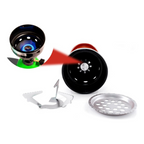 Axooms Portable Hookah Camping Stove – 190g Gas Cartridge Charcoal Burner (Red)