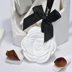 Axooms 2-Pack Flower-Shaped Scented Capsules – Hanging Ceramic Sachets for Closets, Drawers, Cars & Small Spaces (Floral, White)
