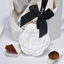 Axooms 2-Pack Flower-Shaped Scented Capsules – Hanging Ceramic Sachets for Closets, Drawers, Cars & Small Spaces (Floral, White)