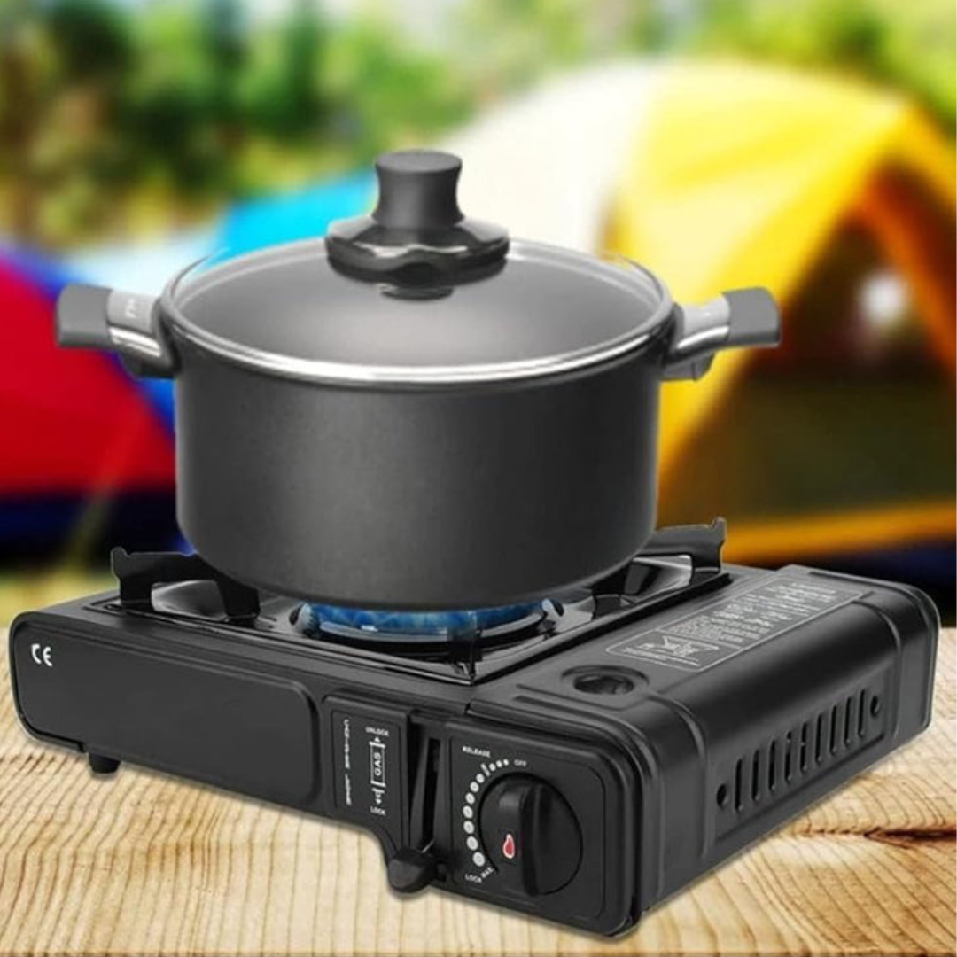 Axooms Portable Gas Stove – 3000W Stainless Single Burner with Case