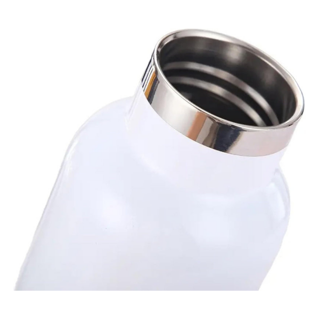 Axooms 500 ml Stainless Steel Water Bottle – 18/8, BPA-Free, Leak-Proof Ring Handle (White)