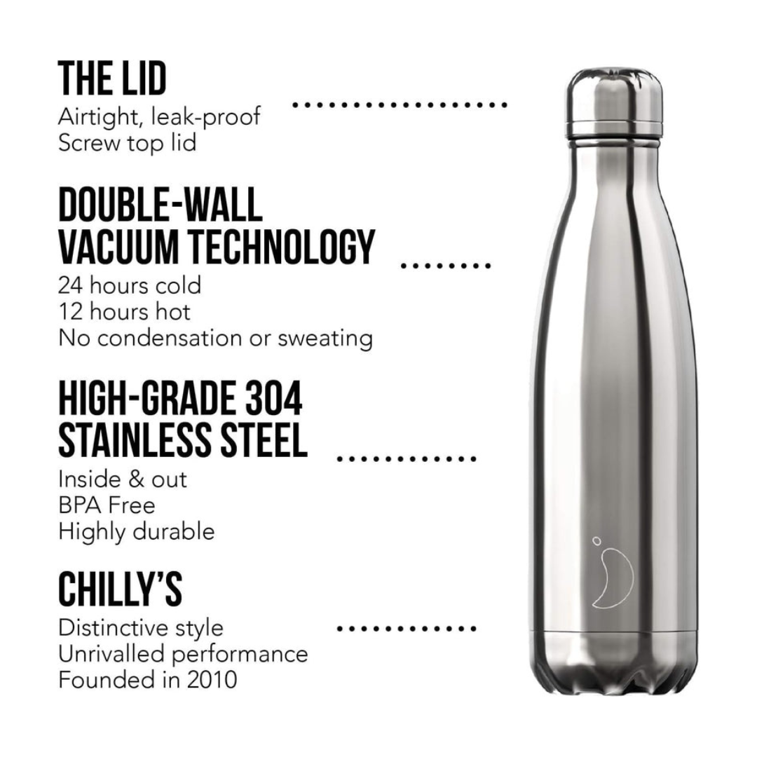 500 ml Stainless Steel Insulated Water Bottle – Leak-Proof, Double-Wall Vacuum Flask (Hot & Cold), BPA-Free, Travel-Ready – Black