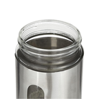 Axooms Glass Canister Set with Stainless Steel Coat – 3-Piece Airtight Jars with Window (8.5×20.5 cm, 15.5 cm, 10.5 cm)