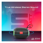 Axooms Capsule-3 Bluetooth Speaker – 5W Portable with LED Lights, TWS, BT 5.3, AUX/USB/TF Speaker