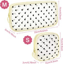 Axooms 4-Piece Small Nylon Mesh Zipper Bag Set, Multipurpose Cosmetic Pouches for Travel, Office Supplies and Travel Accessories, Black, Size S