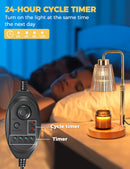 GODONLIF Candle Warmer Lamp with Timer, Birthday Gifts for Women Home Decor | 24h Cycle Timer Dimmable Wax Melt Warmer with 2 Bulbs, Fall Decor for Home Living Room Halloween Decorations Gifts for Mom