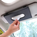 Axooms Car Face Mask and Tissue Holder, PU Leather Sun Visor Organizer with Rear Seat Clips, Black