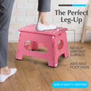 Handy Laundry Folding Step Stool 9 Inch, Black, Non-Slip Holds 300 lbs | 9 Inch, Black, Foldable Collapsible Step Stool, Non-Slip, Holds 300 lbs, Kitchen Bathroom Bedroom, Adults