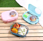 Axooms Stainless Steel Bento Lunch Box (1000 ml) – 3-Compartment, Leak-Proof with Sauce Bowl, Fork & Spoon | Stackable, BPA-Free, Dishwasher Safe