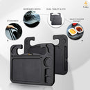 Axooms 2-in-1 Car Steering Wheel Desk | Laptop Tray with Pen Holder | Car Food Tray with Cup Holder | Multi-Purpose Travel Car Accessory