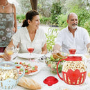 Axooms Microwave Popcorn Maker, Borosilicate Glass Microwave Popcorn Popper, Dishwasher Safe, Great for Gatherings, Parties and Picnics - Red