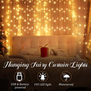 Axooms 195 LED Curtain Backdrop Lights 6.5×5 ft - Hanging Fairy Curtain Lights with 8 Lighting Modes & Remote Control for Bedroom, Window, Wall, Graduation & Indoor/Outdoor Decor