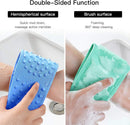 Axooms Dual-Sided Silicone Body and Back Scrubber with Shampoo Dispenser, Deep Massage and Gentle Exfoliating Strap, Multicolor