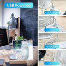 Axooms 4000mAh Double-Ended Spray Fan, Cool Air, 3 New Speeds 2025, USB-C Rechargeable with LED Light Cooler, Touch & Remote Control, 280ml Water Tank, Ice Fill (White)