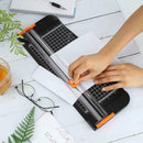 Axooms A4 Stainless Steel 12 Inch Paper Trimmer, Paper Cutting Tool with Automatic Safety Guard and Side Ruler for Craft Paper, Coupons, Stickers, Cards