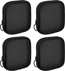 Axooms 4-Piece Small Nylon Mesh Zipper Bag Set, Multipurpose Cosmetic Pouches for Travel, Office Supplies and Travel Accessories, Black, Size S