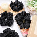 Axooms Oversized Satin Scrunchies, 6 Pieces, 7.2-Inch No-Crease Hair Ties for Women and Girls