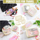 Axooms 4-Piece Mesh Makeup Bag Set, Clear Travel Cosmetic Bags with Zippers, Small Toiletry Pouches in Multiple Sizes