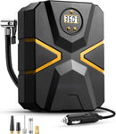 Axooms 12V Digital Tire Inflator, 150 PSI Car Air Compressor with Preset Pressure and Auto Shutoff, Portable Pump for Cars, Bikes and Inflatables