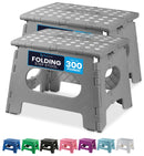 Handy Laundry Folding Step Stool 9 Inch, Black, Non-Slip Holds 300 lbs | 9 Inch, Black, Foldable Collapsible Step Stool, Non-Slip, Holds 300 lbs, Kitchen Bathroom Bedroom, Adults