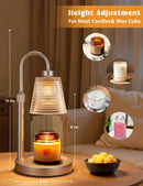 Candle Warmer Lamp with Timer Home Decor Birthday Gifts for Women | Dimmable Candle Warmer for Jar Candles, Height Adjustable Wax Melts Warmer,Room Decor House Warming Gifts New