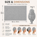 Axooms Microfibre Hair Towel Wrap, 100x60cm Grey Waffle Hair Turban, Super Absorbent Quick Dry Hair Wrap Towel, Anti-Frizz Soft Microfibre Towel for Women Girls Curly Long Thick Wet Hair