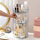 Axooms 360° Rotating Makeup Organizer for Bathroom Countertop, 3-Tier Cosmetic and Perfume Storage Shelf, Gold