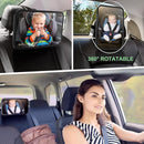 Axooms Back Seat Safest Frame Shatterproof Baby Mirror for Car Rear View Baby Car Seat Mirror to See Rear Facing Infants and Babies Baby Car Mirror Backseat Mirror for Baby - Ensure Travel Safety