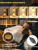 GODONLIF Candle Warmer Lamp with Timer, Birthday Gifts for Women Home Decor | 24h Cycle Timer Dimmable Wax Melt Warmer with 2 Bulbs, Fall Decor for Home Living Room Halloween Decorations Gifts for Mom