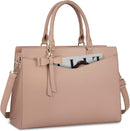 Axooms Women's 15.6-Inch Water-Resistant PU Leather Laptop Tote Bag for Work and Office
