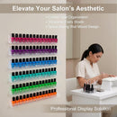 Axooms 6-Pack 15-Inch Acrylic Wall-Mounted Nail Polish Racks, Holds Up to 96 Bottles, Clear Essential Oil Display and Organizer