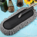 Axooms 2-Pack Microfiber Car Dusters, Scratch-Free Exterior Dusting Brushes with Extendable Handles for Interior and Exterior Cleaning (Blue Gray)