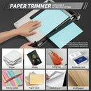 Axooms A4 Metal Paper Cutter, Cutting Capacity up to 10 Sheets, 12 Inch Cutting Length, Manual Heavy Duty Paper Cutter with Safety Guard and Blade Lock for Paper, Photo
