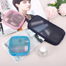 Axooms 4-Piece Small Nylon Mesh Zipper Bag Set, Multipurpose Cosmetic Pouches for Travel, Office Supplies and Travel Accessories, Black, Size S