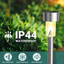 Axooms Solar LED Path Lights - Outdoor Garden Walkway Lawn & Patio Stainless Steel Lights, 12-Pack | Warm White & White LED, Classic Style for Yard, Garden & Patio Decor