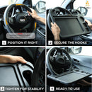 Axooms 2-in-1 Car Steering Wheel Desk | Laptop Tray with Pen Holder | Car Food Tray with Cup Holder | Multi-Purpose Travel Car Accessory