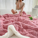 Axooms Fluffy Sherpa Blanket, Warm 200 x 230 cm, Thick Oversized XXL Throw Blanket, Soft Large Fleece Blanket for Sofa, Bed and Couch, Winter Blanket