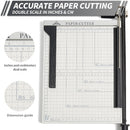Axooms A4 Metal Paper Cutter, Cutting Capacity up to 10 Sheets, 12 Inch Cutting Length, Manual Heavy Duty Paper Cutter with Safety Guard and Blade Lock for Paper, Photo