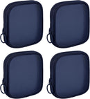 Axooms 4-Piece Small Nylon Mesh Zipper Bag Set, Multipurpose Cosmetic Pouches for Travel, Office Supplies and Travel Accessories, Black, Size S