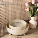 Axooms 360° Rotating Perfume and Makeup Organizer Tray, Large, Ivory White