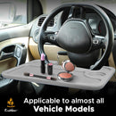 Axooms 2-in-1 Car Steering Wheel Desk | Laptop Tray with Pen Holder | Car Food Tray with Cup Holder | Multi-Purpose Travel Car Accessory