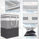 Axooms Foldable Laundry Basket, Large Laundry Bag with Carry Handles, Collapsible Storage Basket for Toys, Clothes & Bedroom